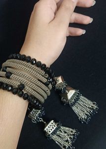oxidised Tassel Bracelet