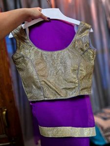Purple &amp; Gold Saree