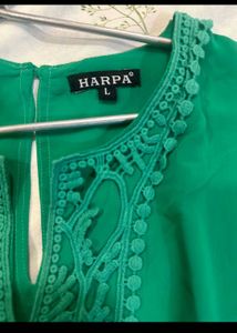 Harpa Green Colour Dress Sleeves 🌸✨✨✨
