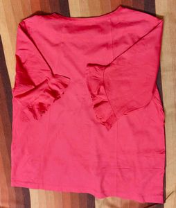 BestiBelli Women Red Sequin Embroidery Printed Top