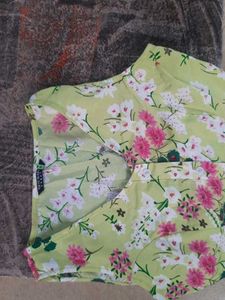 Tokyo Talkies Floral Midi Women Green A-line Dress