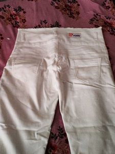 Fogg White Jeans