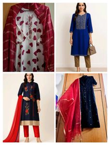4 New Botique Desinger Kurta Pant Dupatta Set
