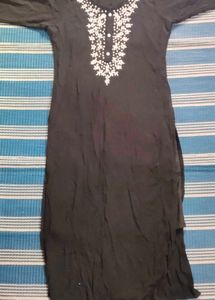 Black Embroidered Kurti