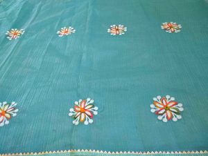 Green Embroidered Saree