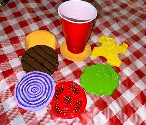Handmade Burger Clay Coasters 🍔