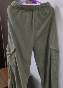 Olive Corduroy Cargo Pants