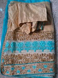 Elegant Embroidered Saree