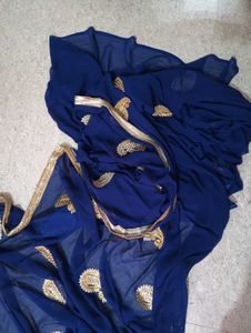 Elegant Navy Blue Saree