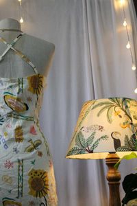 Tropical Print Halter Dress