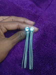 Sparkling Silver Tassel Earrings