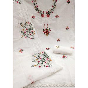 Elegant White Embroidered Kurta Set