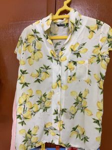 Lemon Print Shirt and short set