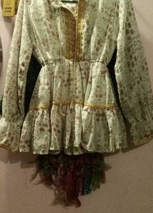 Pair Of Floral Print Peasant Tops For Women