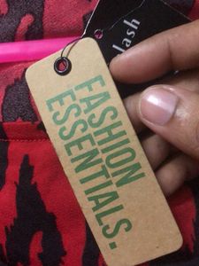 Imported Top/Tunic Red Leopard Prints