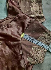 Peach Color wedding Banarasi Silk Blouse