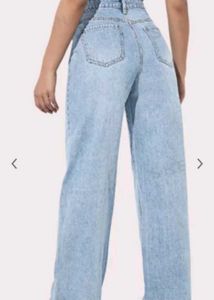 Light Blue Denim Jeans Straight Fit