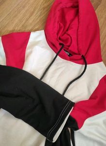 Shein Color blocked cropped hoodie
