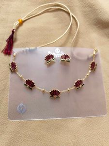 Lotus Necklace &amp; Earring Set