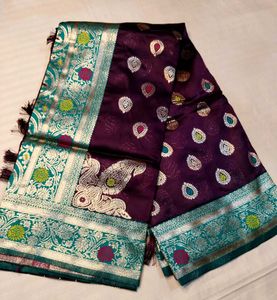 Peacock Katan Silk Saree