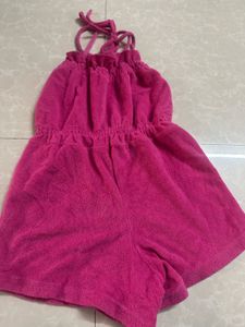 Pink Terry Romper