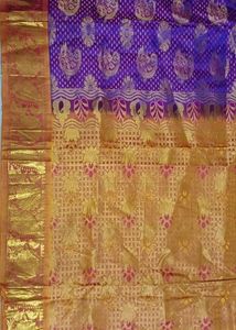 Purple And Gold Pure Kanchipuram Silk Saree