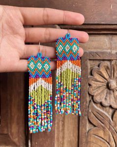 Beaded Fringe Earrings