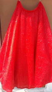 red lehenga