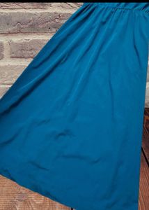 Teal Puff Sleeve Maxi Dress(pls Do Send Ur Offer)