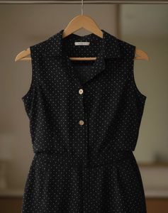 Chic Black Polka Dot Jumpsuit