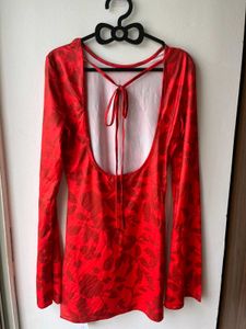 Red Floral Mini Dress