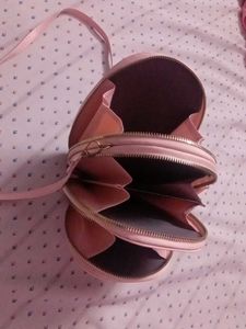 COMBO Of sling bag pink colour And Guess Watch