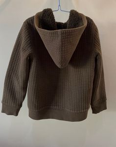 TARGET Brown Quilted Zip-Up Hoodie