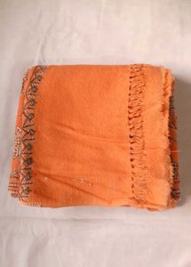 Orange Floral Embroidered Shawl Scarfs Stoles 🧣