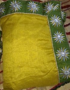 New saree with stiched blouse💛