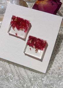 Flower Petal Resin Earrings