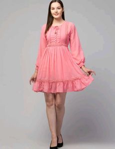 Pink Fit & Flare Dress