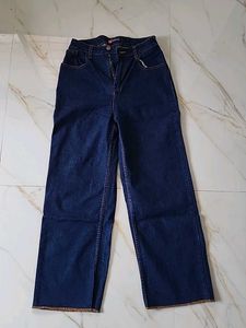 Blue Wide Leg Jeans