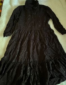 Black Ruffle Tiered Maxi Dress
