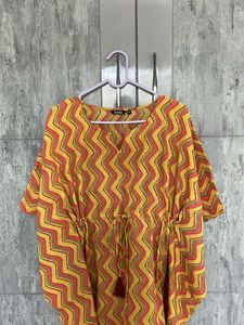 Boho Print Tassel Tie Kaftan