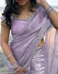 Elegant Lavender Embellished Saree