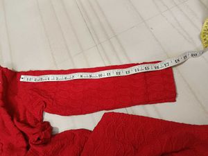 Red Chikankari Kurta