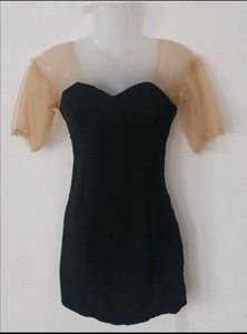 BLACK CORSET BODYCON