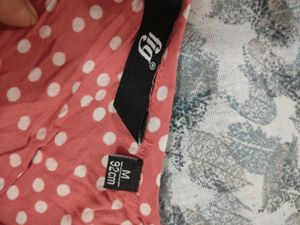 Peach Pink Dotted Top