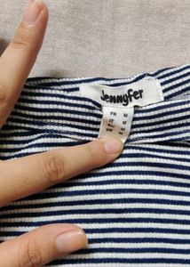Halter Neck Stripes Crop Top