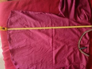 Dark Pink Top With Beaded Neckline
