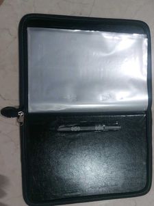 Black Leather Portfolio Case - Fools cape Size