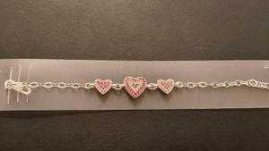 Heart Charm Bracelet pure silver