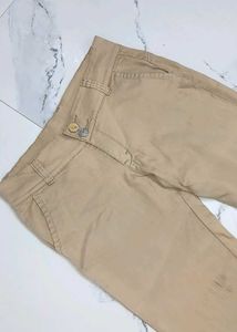 Beige Casual Pants