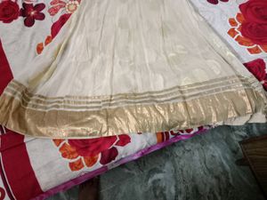 Velvet Design Net Anarkali Type Top